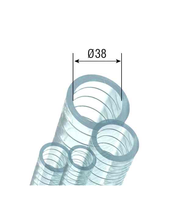 Çelik Telli Şeffaf Spiral Hortum (Ø38 mm)