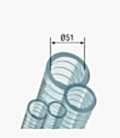 Çelik Telli Şeffaf Spiral Hortum (Ø51 mm)